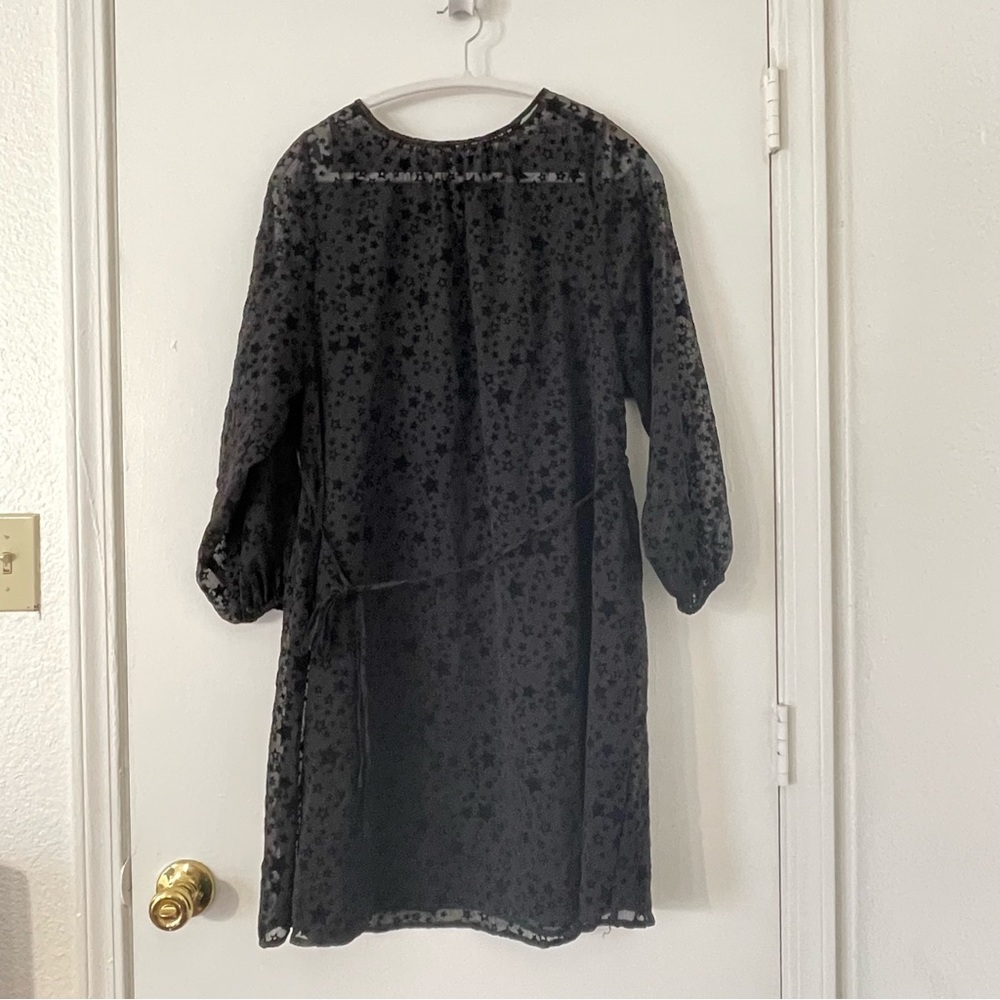 LOFT Black Star Pattern Dress